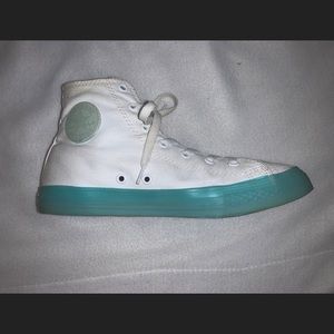 Converse CTAS Hi White Bleached Aqua